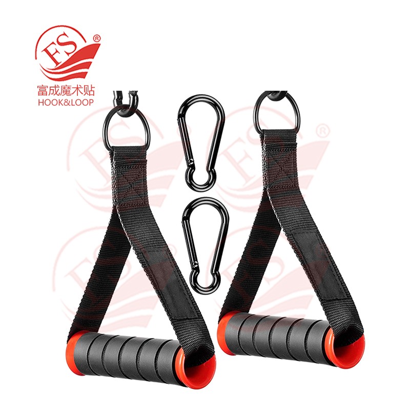 Upgraded Cable Machine Attachments Heavy Duty Fitness Gym Exercise Handle Grips ABS TPR Foam Stirrup Handles Grip Handlebar