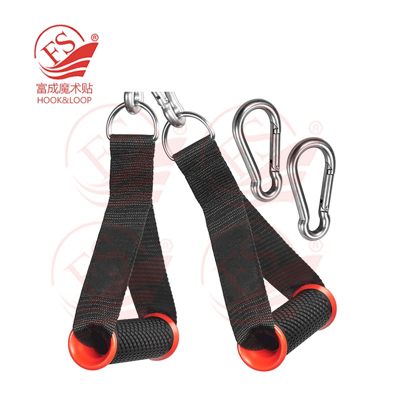 Upgraded Cable Machine Attachments Heavy Duty Fitness Gym Exercise Handle Grips ABS TPR Foam Stirrup Handles Grip Handlebar