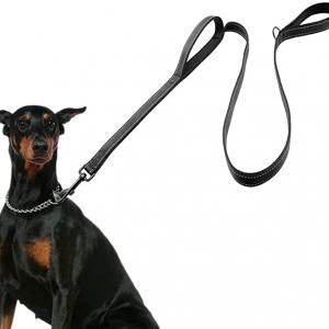 Heavy Duty Retractable Dog Leash with Anti-Slip Handle; 16 ft Strong Nylon Tape; One-Handed Brake, Pause, Lock