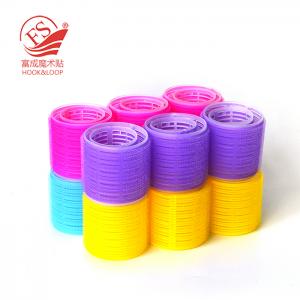 Jumbo Oem Colorful Multi-Sizes Manufactures Curlers Diy Sticks Self Adhesive Easy Nylon Magic Sticks Grip W/ Pins Hair Rollers Set