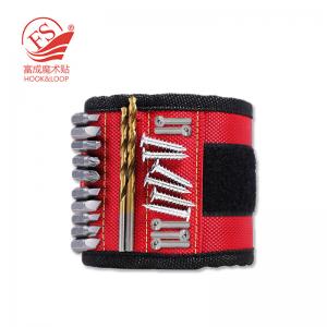 Red Magnet Wrist band for tool aloft work and maintenance