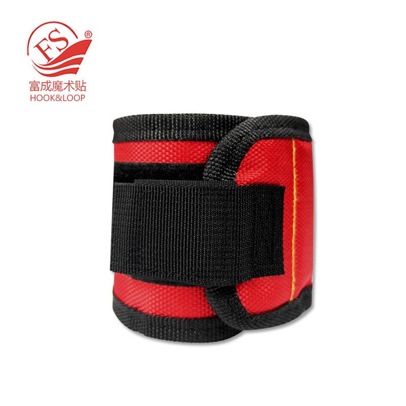 Red Magnet Wrist band for tool aloft work and maintenance