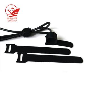 Reusable double side Hook and Loop Fastening Cable Ties with Microfiber Cloth