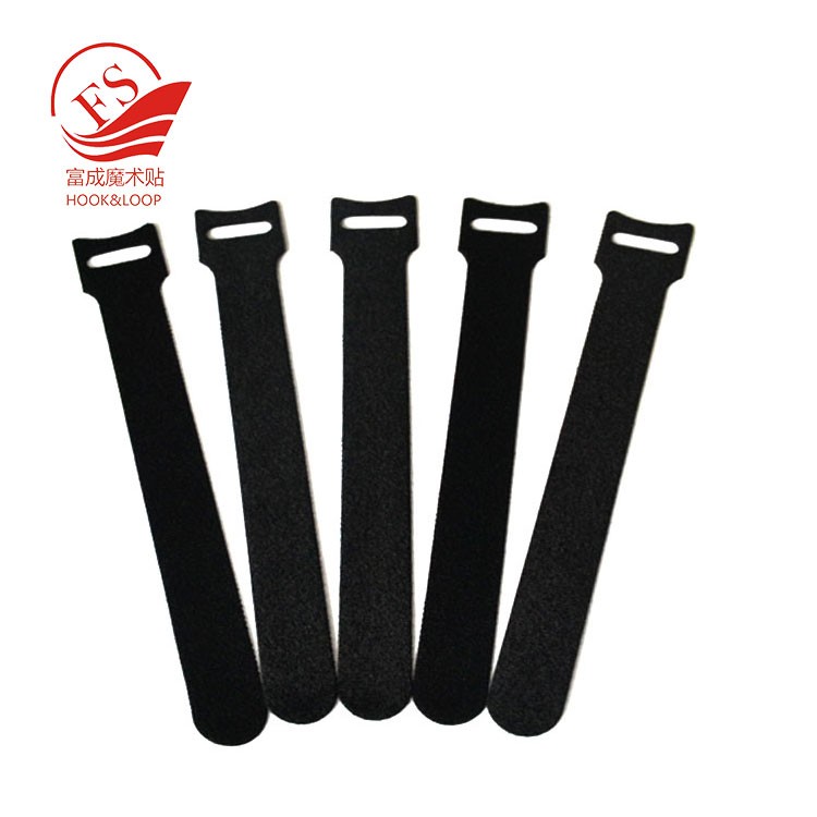 Reusable double side Hook and Loop Fastening Cable Ties with Microfiber Cloth