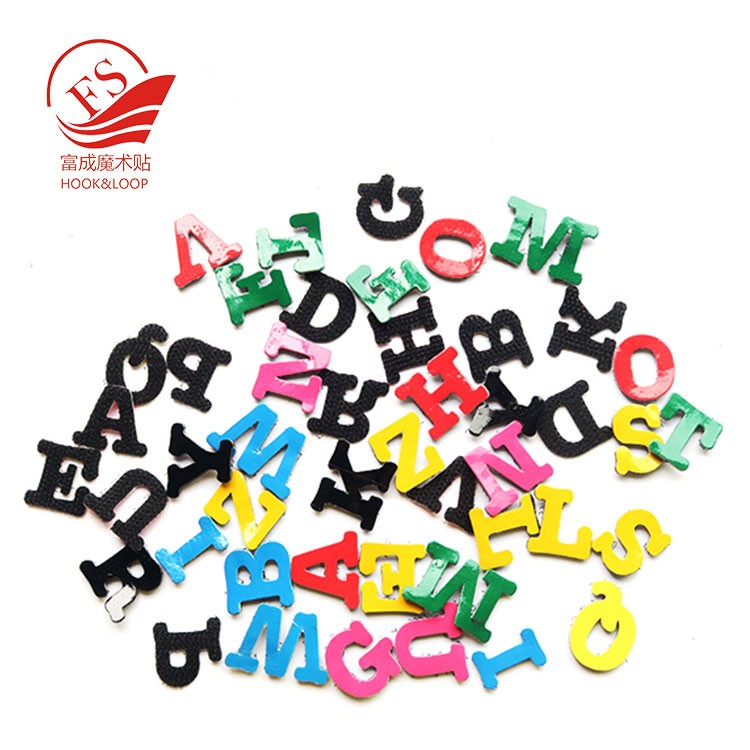 Colorful  hook and loop letters and PVC for school uniforms