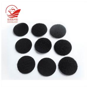 Custom diameter 100 nylon peel sticky male female hook loop circle dot round