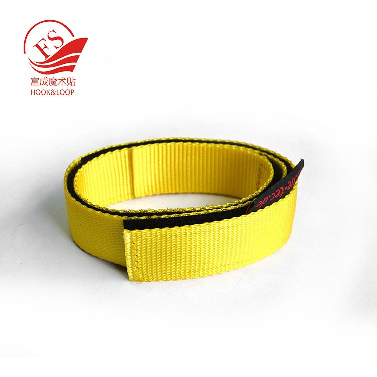 hook loop webbing nylon spandex binding strap with custom label